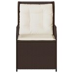 vidaXL Banc de jardin 2 Pièces Marron polyrotin
