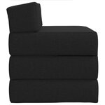 vidaXL Canapé-lit pliable Noir 200 x 70 x 15 cm Tissu