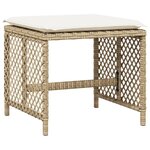 vidaXL Ensemble à manger de jardin et coussins 13 Pièces beige
