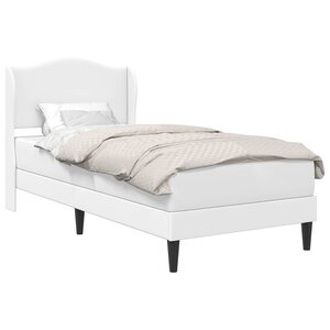 vidaXL Cadre de lit avec tête de lit Blanc 100 x 200 cm Simili cuir