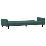 vidaXL Canapé-lit à 2 places avec repose-pied vert foncé velours
