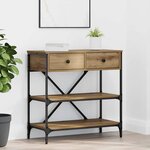 vidaXL Table console avec tiroir chêne artisanal Bois d'ingénierie