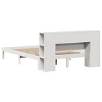 vidaXL Lit bibliothèque sans matelas blanc 120x200 cm bois pin massif