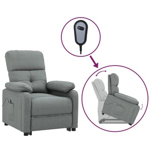 vidaXL Fauteuil Gris foncé Tissu