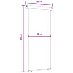 vidaXL Store latéral de balcon 100 x 250 cm 100  polyester fer acier