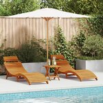 Chaises longues vidaXL 2 Pièces en bois d'acacia massif