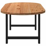 vidaXL Table à manger 220x100x74 cm bois de chêne massif ovale