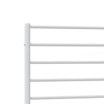 vidaXL Cadre de lit métal sans matelas et tête de lit blanc 107x203 cm
