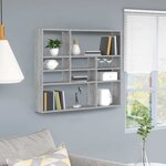 vidaXL Étagère murale Sonoma gris 90x16x78 cm Bois ingénierie
