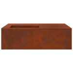 vidaXL Foyer de cheminée Marron 100 x 100 x 30 cm Acier patiné