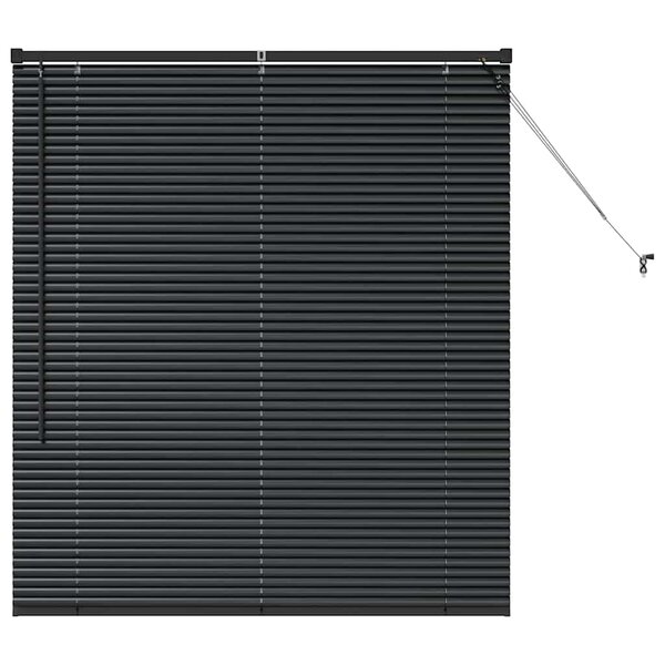 vidaXL Store de Fenêtre avec des rideaux Autre Noir 80 x 130 cm Aluminium
