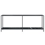 vidaXL Table console Noir 200x35x75 5 cm Verre trempé