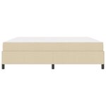 vidaXL Lit à ressorts Crème 200 x 200 cm tissu