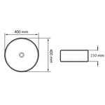 vidaXL Lavabo 40 x 15 cm Céramique Doré