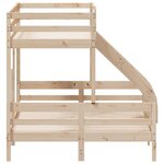 vidaXL Lit superposé 80x200/140x200 cm bois de pin massif