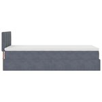 vidaXL Cadre de lit ottoman avec matelas gris foncé 90x190 cm velours