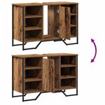 vidaXL Cabinet de Lavabo Bois Ancien 91 x 35 x 60 cm Bois d'ingénierie