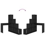 vidaXL Bureau d'angle avec étagère Chêne noir 101.5 x 149.5 x 149.5 cm