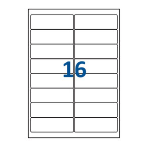 Lot de 100 Planches étiquettes autocollantes sur feuille A4 : 99 x 33 9 mm (16 étiquettes par feuille spéciales bons de transport)
