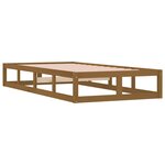 vidaXL Cadre de lit Marron miel 100x200 cm Bois massif