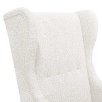 vidaXL Fauteuil Crème Bouclé