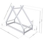 Lit tipi enfant TAHUKA 90 x 190 rouge brique