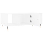 vidaXL Table basse blanc 102x50x40 cm bois d'ingénierie