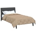 vidaXL Duvet complet toute l'année Taupe 220 x 135 cm Microfibre