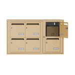Bloc collectif leabox.com, 3x2, grade 3, simple face, Intérieur, fixation murale,  Beige RAL 1001 finition brillante