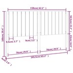 vidaXL Tête de lit 165 5x4x100 cm Bois massif de pin
