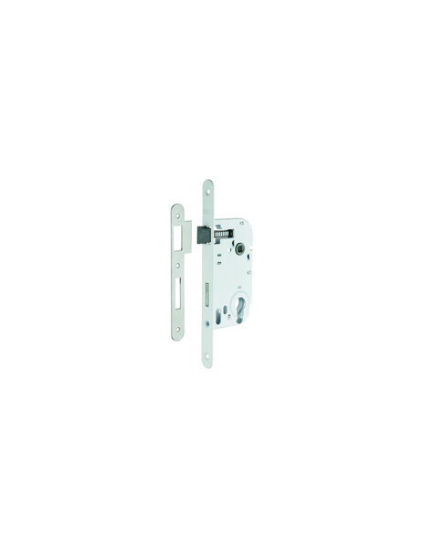 THIRARD - Boitier de serrure encastrable à cylindre pour porte d'entrée  axe 50mm  bouts ronds  zingué