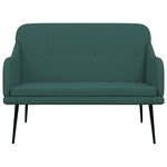 Banc banquette 110 x 76 x 80 cm tissu vert foncé 02_0010625
