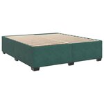 vidaXL Cadre de lit sans matelas vert foncé 200x200 cm velours