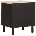 vidaXL Cabinet de chevet Blanc 40 x 33 x 46 cm Bois de mangue massif