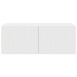 vidaXL Meuble TV mural 2 Pièces Blanc Brillant 60 x 31 x 29.5 cm