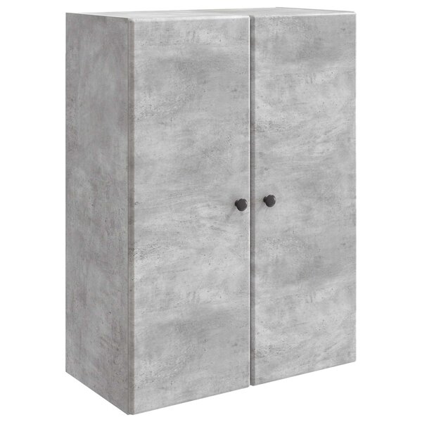 vidaXL Armoire Murale 66 x 34 5 x 90 cm Bois d'ingénierie Gris béton