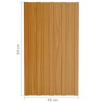 vidaXL Panneaux de toiture 12 Pièces acier galvanisé naturel 80x45 cm