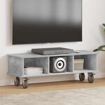 vidaXL Meuble TV Gris béton 100 x 35 x 35 cm Bois d'ingénierie