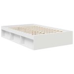 vidaXL Cadre de lit avec tête de lit Blanc 120 x 200 cm Pin massif