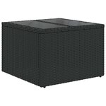 vidaXL Salon de jardin 8 Pièces avec coussins noir résine tressée