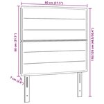 vidaXL Tête de lit design lignes crème 80 cm en tissu