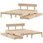 vidaXL Cadre de lit sans matelas 150x200 cm bois de pin massif