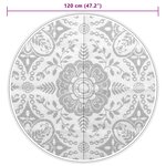 vidaXL Tapis d'extérieur bleu azuré Ø120 cm PP