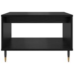 vidaXL Table basse Chêne noir 60 x 50 x 40 cm Bois d'ingénierie