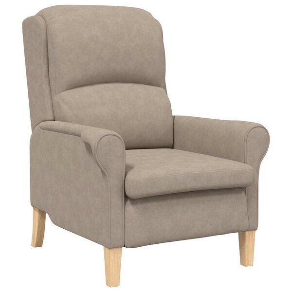 vidaXL fauteuil Taupe 76 x 94 x 102 cm Microfibre