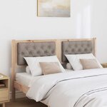 vidaXL Tête de lit Autre Marron et taupe 140 cm Bois massif en pin