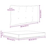 vidaXL Coussin de canapé d'extérieur 2 Pièces Gris Polyester