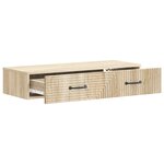 vidaXL Table d'appoint murale 87 5 x 34 5 x 17 cm Bois d'ingénierie