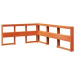 vidaXL Lit bibliothèque sans matelas cire marron 160x200 cm pin massif