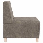 vidaXL Canapé modulaire sans accoudoirs Gris foncé 55 cm Similicuir suède
